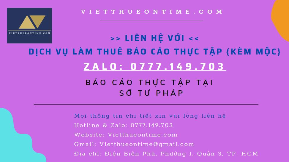 Báo cáo thực tập tại Sở tư pháp