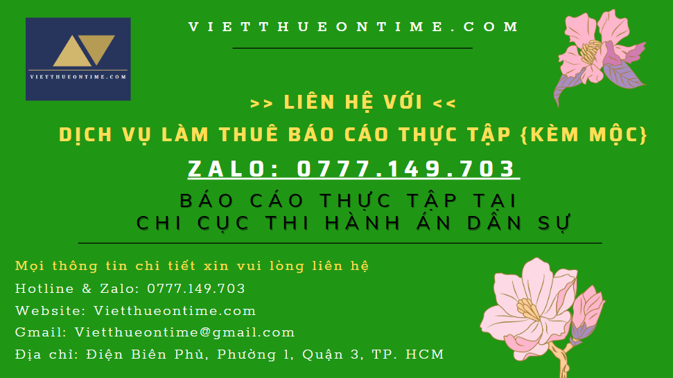 Báo cáo thực tập tại chi cục thi hành án dân sự