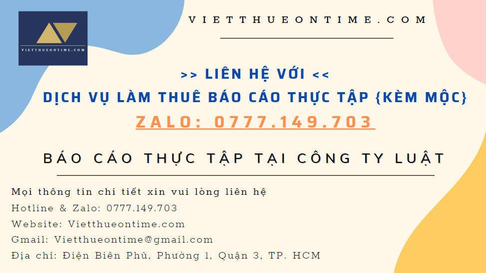 Báo cáo thực tập tại công ty Luật