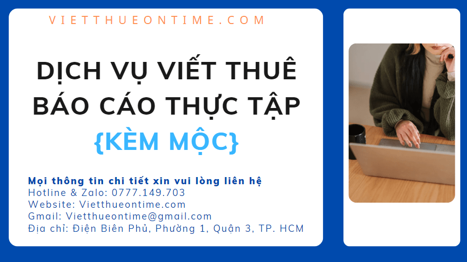 Dịch vụ làm thuê báo cáo thực tập - VietthueOntime