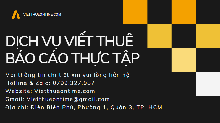 Dịch vụ viết thuê báo cáo thực tập