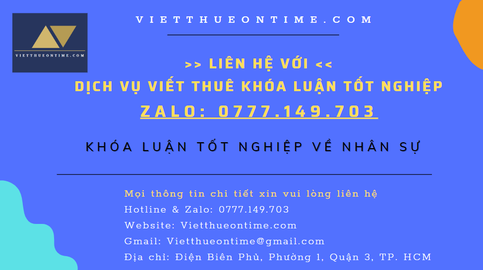 Khóa luận tốt nghiệp nhân lực, nhân sự