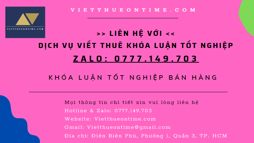 Khóa luận tốt nghiệp về Bán Hàng