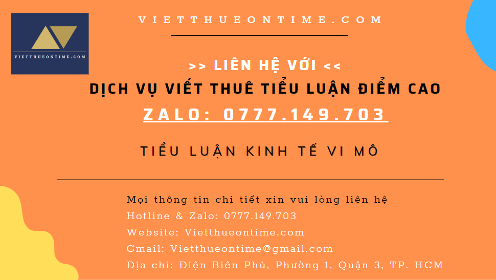 Tiểu Luận Kinh Tế Vi Mô