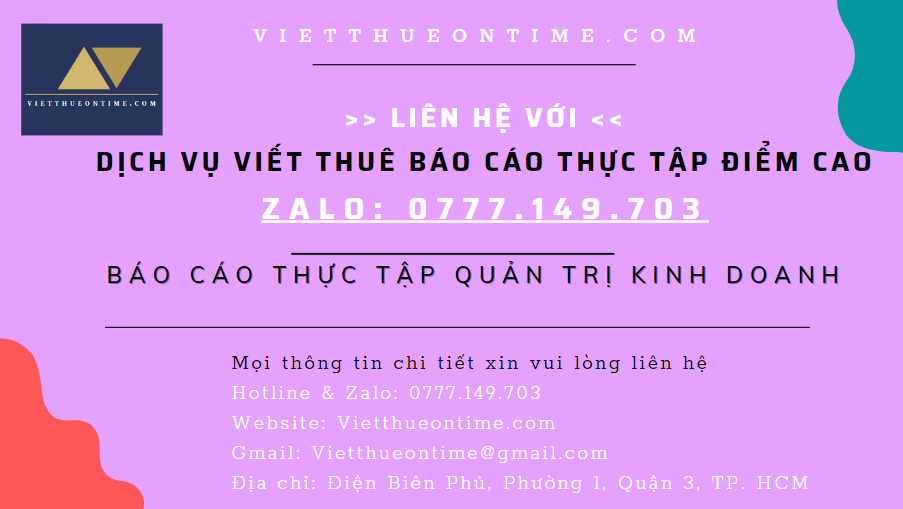 Báo Cáo Thực Tập Quản Trị Kinh Doanh