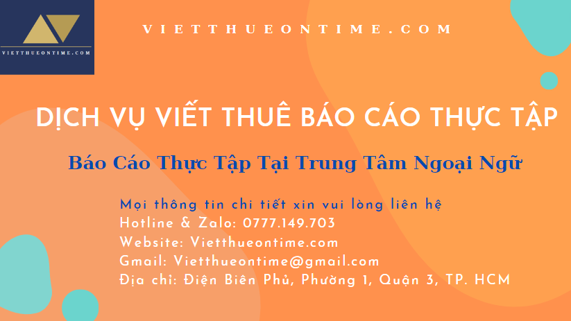 Báo Cáo Thực Tập Tại Trung Tâm Ngoại Ngữ