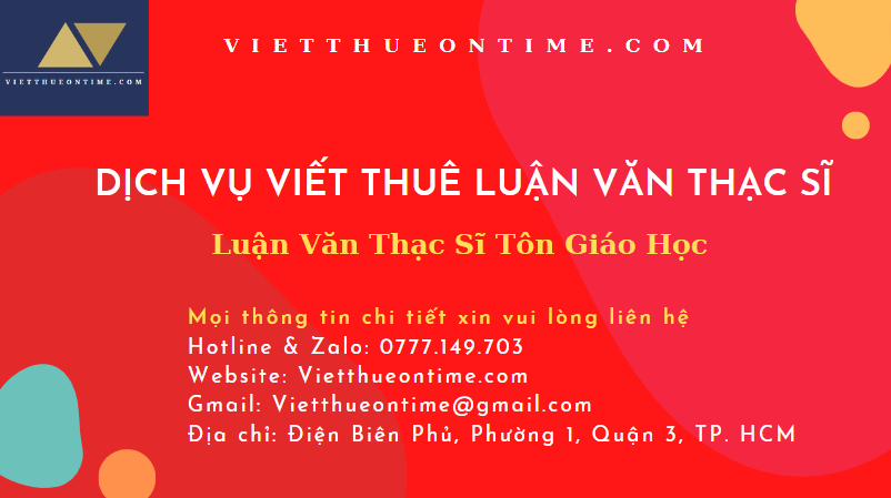 Luận Văn Thạc Sĩ Tôn Giáo Học