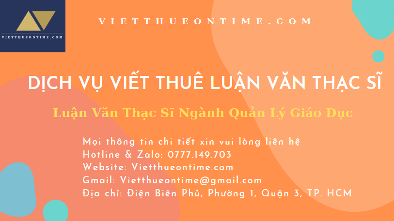 Luận văn thạc sĩ quản lý giáo dục