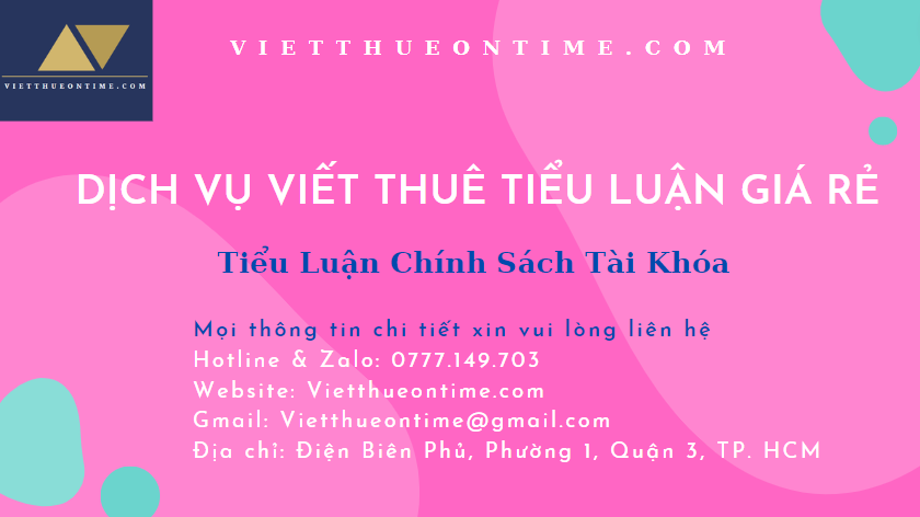 Tiểu Luận Chính Sách Tài Khóa