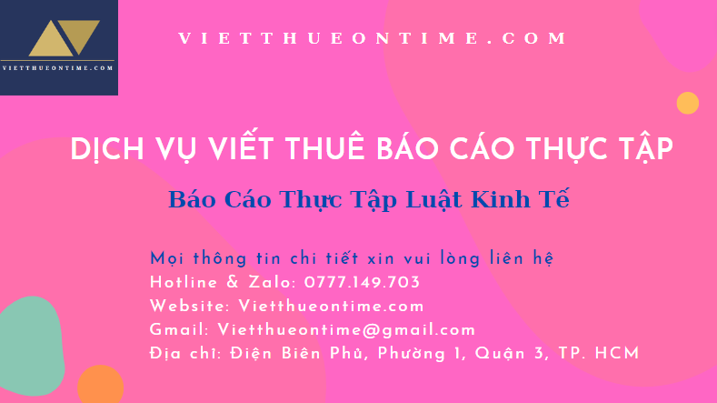 Báo cáo thực tập luật kinh tế