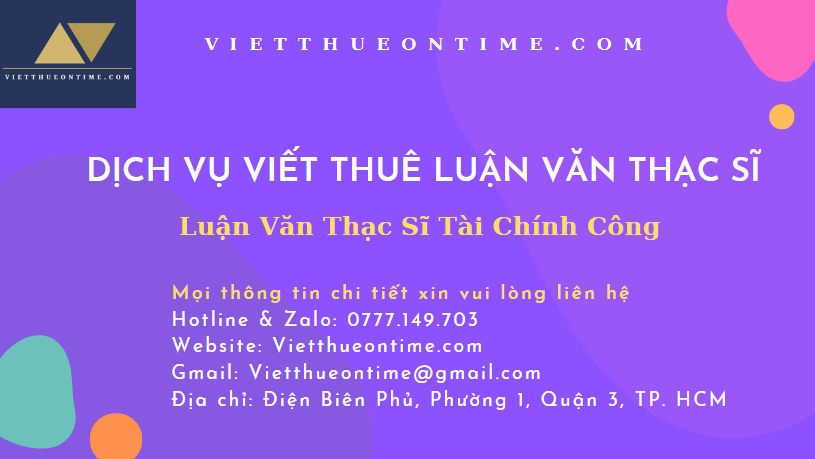 Luận văn thạc sĩ tài chính công