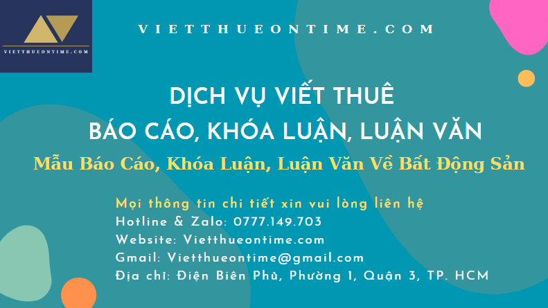 Mẫu Báo Cáo, Khóa Luận, Luận Văn Về Bất Động Sản