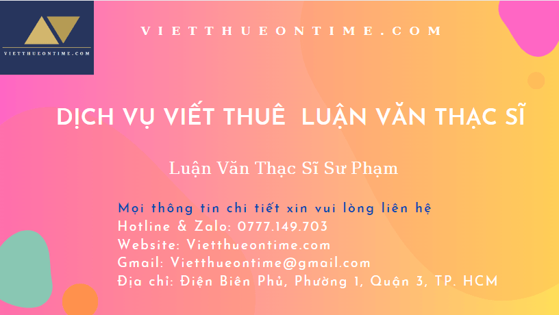 Luận Văn Thạc Sĩ Sư Phạm