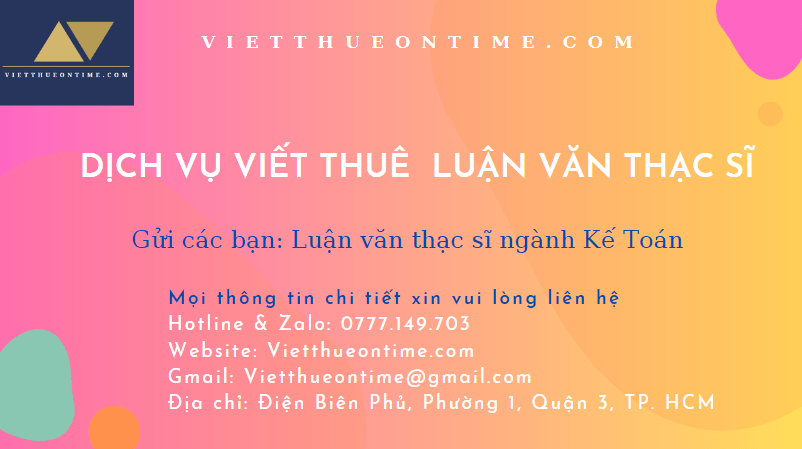 Luận văn thạc sĩ ngành Kế Toán