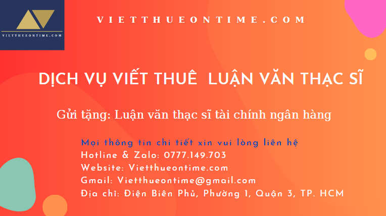 Luận văn thạc sĩ tài chính ngân hàng