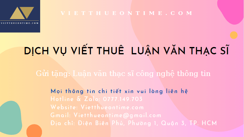 Mẫu Luận văn thạc sĩ công nghệ thông tin