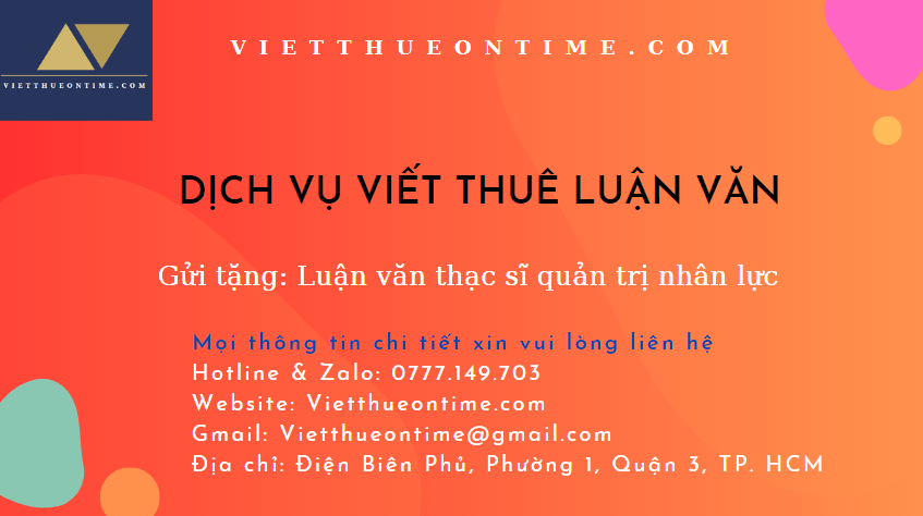 Luận văn thạc sĩ quản trị nhân lực