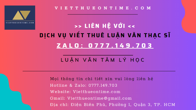 Luận văn thạc sĩ tâm lý học