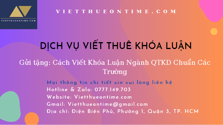 Cách Viết Khóa Luận Ngành QTKD Chuẩn Các Trường