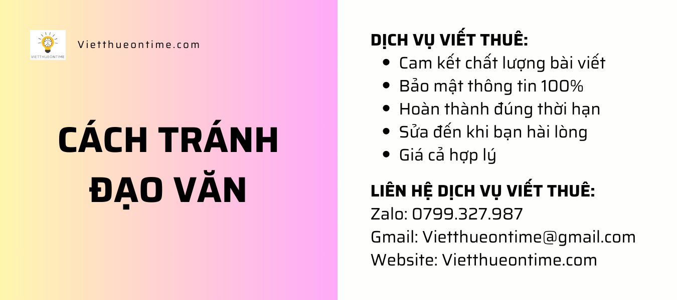 Cách tránh đạo văn