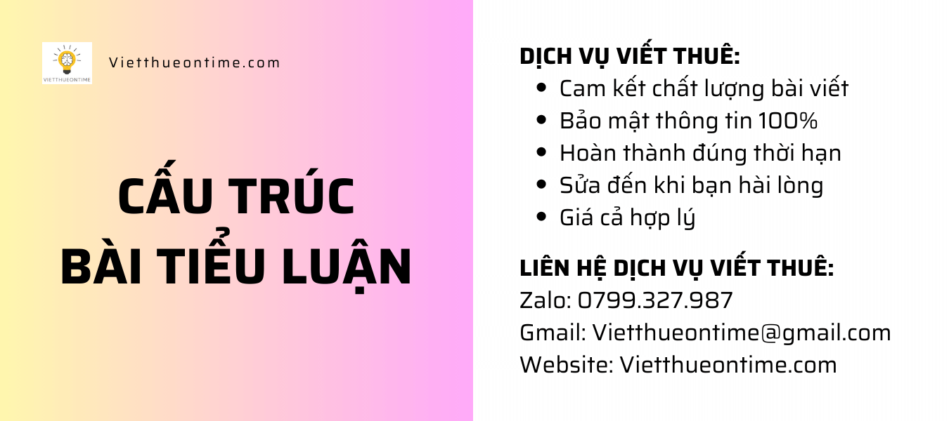 Cấu trúc bài tiểu luận