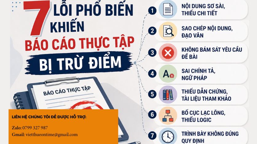 Lỗi phổ biến khi viết báo cáo thực tập