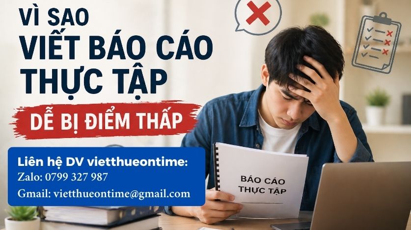 Nguyên nhân viết báo cáo thực tập bị điểm thấp