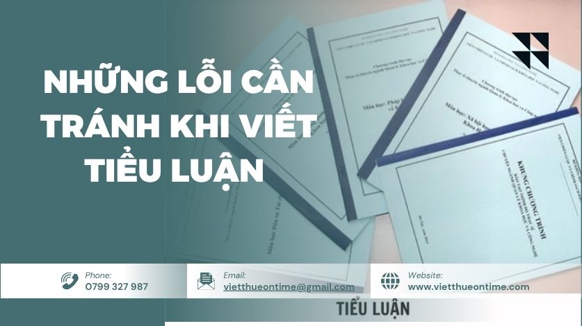 Những lỗi hay mắc phải khi viết tiểu luận