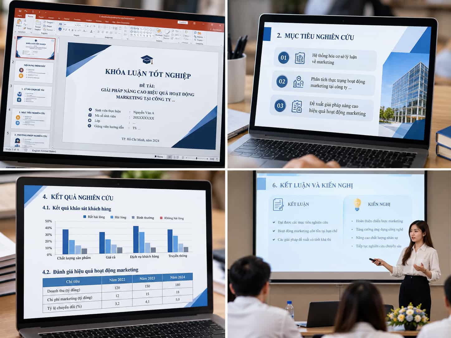 Cách làm slide khóa luận tốt nghiệp để bảo vệ