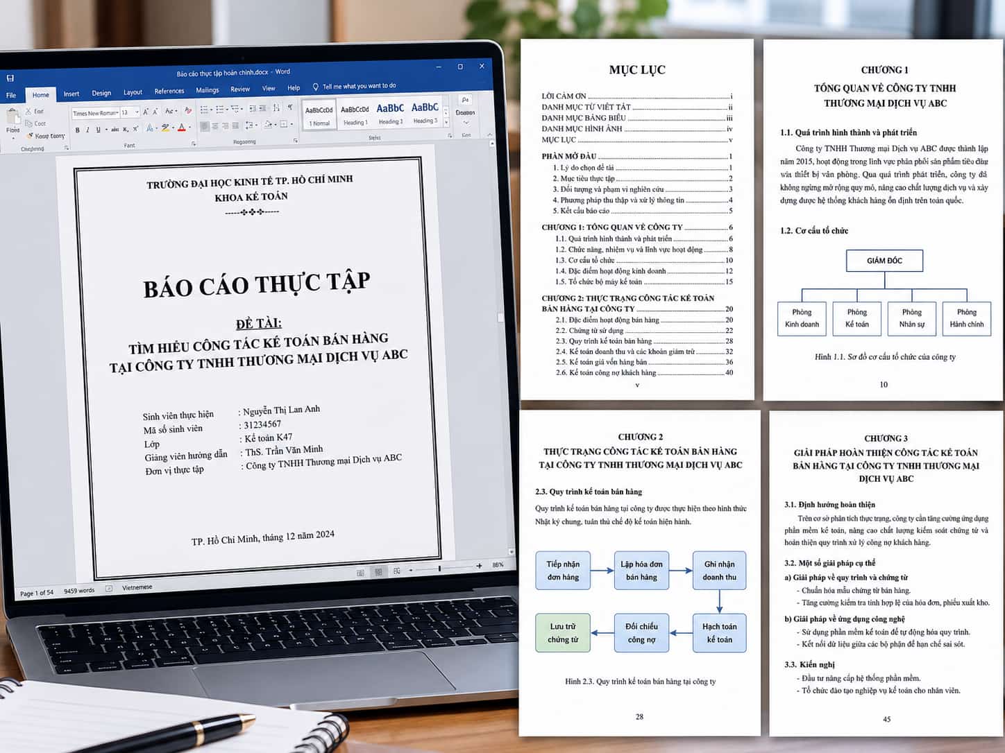 Một Bài Báo Cáo Thực Tập Hoàn Chỉnh